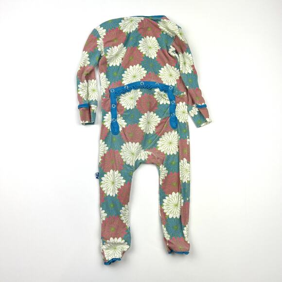 Kickee Pants Tropical Flowers Ruffle Coverall - Picture 7 of 7